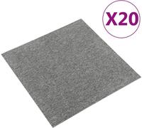 Dalles de moquette 20 pcs. 5 m² 50x50 cm Gris