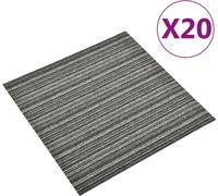 Dalles de moquette 20 pcs. 5 m² 50x50 cm Rayé Anthracite