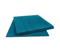 Dalles de moquette 50x50 cm autoplombantes - ultra douces e luxe 5, 8,5 mm d’épaisseur, faciles à poser (Bleu Pétrole, 1 Dalle)