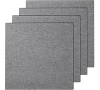 Dalles de moquette à décoller et à coller, 61 x 61 cm, dalles de moquette autocollantes, dalles de moquette rembourrées douces, installation DIY pour chambre à coucher, salon, (9 pièces, gris clair)