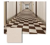 Dalles de moquette autocollantes 1-30PCS Self Adhesive Carpet Tile Easy Peel Stick Soundproof Office Floor 30PCS Sticker Square Mat(Khaki A brown,30x30cm 6pcs)