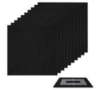 Dalles de Moquette Autocollantes, 10 Pièces Moquette Chambre, 30 x 30 cm Ensemble de Dalles de Moquettes, Dalle de Moquettes Lavables en Machine, pour Cuisine, Balcon, Salle de Bain(Noir)