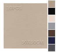 Dalles de moquette autocollantes 50x50cm - Lot de 10 - 2,5m² - Tapis de sol, dalles de moquette pose libre, dalles de moquette avec support arrière, revêtement de sol pour commerce, appartement