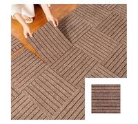 Dalles de moquette autocollantes, Dalles De Moquette Auto-adhésives 30x30cm Multicolores 5/10/20/30 Pièces(Khaki,30pcs)