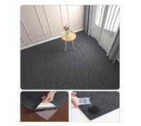 Dalles de moquette autocollantes Self Adhesive Carpet Floor Tiles Sticker DIY Cat Scratch Couch Furniture Protector Square Rugs Peel and Stick Mat for Home 30cm(Dark gray)
