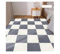 Dalles de moquette autocollantes Self Adhesive Carpet Floor Tiles Sticker Square Rugs Peel And Stick Mat DIY Kitchen Dining Room Bedroom Non-Slip 30 * 30cm(Beige light gray,20)