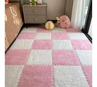Dalles de moquette carrées emboîtables, dalles de tapis de jeu pour sol | Dalles de moquette carrées en peluche en mousse - Tapis de tapis de puzzle de conception découpable pour chambre à coucher, cr