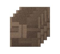 Dalles De Moquette Rembourrage Protege Sols Durs Marron Mixte Salon 61x61cm 24PCS