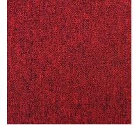 Dalle de Moquette Ultra-Résistant Couleur Rouge Ecarlate pour Usage Professionnel, Paquet de 20 Dalles de 50cm x 50cm (Superficie de 5m²)
