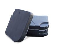 Dalles de parasol - DCB GARDEN - Lot de 4 - Poignées rétractables - Gris anthracite - L 50 x l 50 x H 7,5 cm