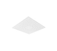 VEVOR Dalles de plafond PVC – Lot de 12 605×605 mm Motif Echo Blanc à coller