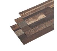 Dalles de sol autocollantes PVC - Imitation bois - Imperméables - 5,02 m² (36 pcs) - Marron