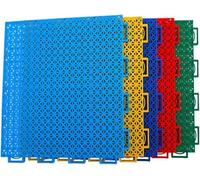 Dalles de Sol carrées for terrains de Sport, Dalles de Sol modulaires emboîtables, revêtement de Sol Sportif coloré à Assembler soi-même, for intérieur et extérieur(Red)