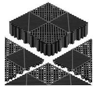 Dalles de Sol Clipsables VEVOR pour Garage Spa Tapis Modulaire PP 12 pcs noir