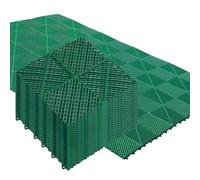Dalles De Sol De Drainage Modulaire Emboîtable Coussin De Sol À Épisser En PP Antidérapant Tapis De Douche Pour Garage Jardin(Green,5-piece pack)