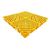Dalles De Sol Drainantes Emboîtables, 50 X 50 Cm, 2 Pièces Dalles De Sol en Caoutchouc De 5 Cm D'épaisseur, Antidérapantes, pour Terrasse, Piscine, Patio(Yellow,8pcs)