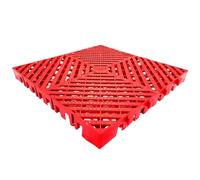 Dalles De Sol Drainantes Emboîtables, 50 X 50 Cm, 2 Pièces Dalles De Sol en Caoutchouc De 5 Cm D'épaisseur, Antidérapantes, pour Terrasse, Piscine, Patio(Red,10pcs)