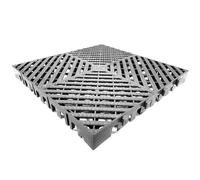 Dalles De Sol Drainantes Emboîtables, 50 X 50 Cm, 2 Pièces Dalles De Sol en Caoutchouc De 5 Cm D'épaisseur, Antidérapantes, pour Terrasse, Piscine, Patio(Gray,10pcs)