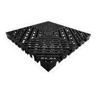 Dalles De Sol Drainantes Emboîtables, 50 X 50 Cm, 2 Pièces Dalles De Sol en Caoutchouc De 5 Cm D'épaisseur, Antidérapantes, pour Terrasse, Piscine, Patio(Black,20pcs)
