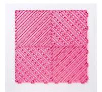 Dalles de sol drainantes emboîtables, Dalles de sol garage modulaires emboîtables ventilées 40 x 1,8 cm, multicolores(Pink)
