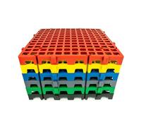Dalles de sol drainantes emboîtables, Dalles de sol modulaires emboîtables 40x40x4cm multicolores, lot 4 à 20 pièces(Black,16 pieces)
