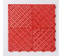 Dalles de sol drainantes emboîtables, Dalles de sol modulaires emboîtables ventilées for garage, 1,8 cm, multicolores, plusieurs tailles(Red,40pcs)