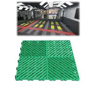 Dalles de sol emboîtables avec drainage et surface antidérapante pour garage, atelier et utilisation en extérieur - Installation facile et robuste