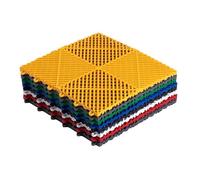 Dalles de sol emboîtables avec système de drainage, 40 x 40 x 1,8 cm, for terrasse, porche, piscine, balcon ou jardin, capacité de charge de 5 tonnes (11 000 lb).(Yellow,20 pieces)