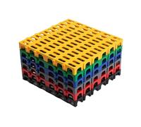 Dalles de sol emboîtables avec trous de drainage, tapis modulaires emboîtables for drainage, piscine, terrasse, balcon, chenil, poulailler, grille de sol(Black,20pcs)