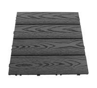 Dalles de Sol Emboîtables en Plastique Bois 30x30 Cm, Antidérapantes | Revêtement Extérieur Imperméable, Surface Essuyable, pour Balcon et Bord de Piscine, Usage Facile