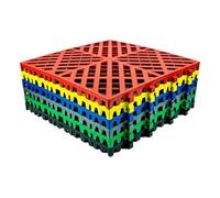 Dalles de Sol emboîtables industrielles, Carrelage de Sol à Drainage imbriqué, Paquet de 4/10/16/20 pièces Multi40x40x3cm(Green,10 Pieces)