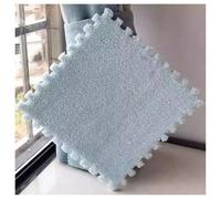 Dalles de Sol emboîtables, Tapis en Mousse emboîtables en Peluche 12 x 12 Pouces 10 mm Paquet de 5 Multicolore(Blue)