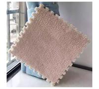 Dalles de Sol emboîtables, Tapis en Mousse emboîtables en Peluche 12 x 12 Pouces 10 mm Paquet de 5 Multicolore(Light Brown)
