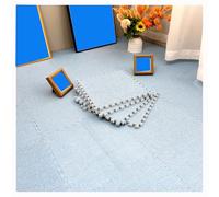 Dalles de Sol en Mousse 30 x 30 x 1 cm, Coton et Chanvre, emboîtables, Douces et moelleuses, avec Rembourrage en Mousse, idéales pour la Salle de Jeux et la Chambre d'enfant, Bleu