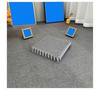 Dalles de Sol en Mousse 30 x 30 x 1 cm, Coton et Chanvre, emboîtables, Douces et moelleuses, avec Rembourrage en Mousse, idéales pour la Salle de Jeux et la Chambre d'enfant, Gris,