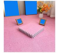 Dalles de Sol en Mousse 30 x 30 x 1 cm en Coton et Chanvre, emboîtables, Douces et moelleuses, avec Rembourrage en Mousse, idéales pour la Salle de Jeux et la Chambre d'enfant (ros