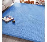 Dalles de sol en mousse EVA, tapis en mousse emboîtables, tapis d’exercice et dalles de sol pour salle de sport. Revêtement de sol anti-choc 30 cm × 30 cm(Bleu)