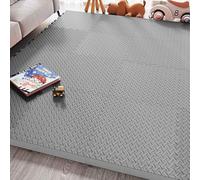 Dalles de sol en mousse EVA, tapis en mousse emboîtables, tapis d’exercice et dalles de sol pour salle de sport. Revêtement de sol anti-choc 30 cm × 30 cm(Grey)