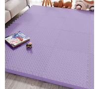 Dalles de sol en mousse EVA, tapis en mousse emboîtables, tapis d’exercice et dalles de sol pour salle de sport. Revêtement de sol anti-choc 30 cm × 30 cm(Purple)