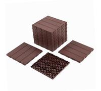 Dalles de Sol extérieures en Bois La Plate-Forme de Verrouillage d'ABS extérieure Couvre tuiles 30x30x2cm Multicolore(B)