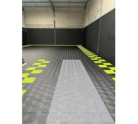 Dalles de sol garage 3D ANC Dalle - Made in France - Clipsables, robustes, ventilées - Couleur GRIS FONCE - 1 carton de 25 dalles