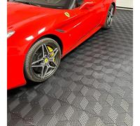 Dalles de sol garage clipsable facilement - Made in France - ANC Dalle Clipsables, robustes, ventilées - Couleur NOIR - 1 carton de 25 dalles