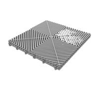 Dalles de Sol Garage emboîtables en Plastique PP avec Drainage ventilé(Grey,320pcs(8carton))