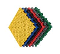 Dalles De Sol Modulaires Emboîtables 40 X 40 X 3 Cm, Tapis De Drainage Épissable For Intérieur Et Extérieur, For Salle De Bain, Garage, Terrasse(Yellow,16 pieces)