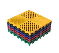Dalles De Sol Modulaires Emboîtables 50 X 50 X 4 Cm, 4/8/16/20 Pièces, Grilles De Drainage, For Usage Intérieur/extérieur(Yellow,16 pieces)