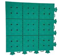 Dalles de Sol modulaires et étanches for Terrain de Basket-Ball, Tapis de Sport en Plastique for Terrain de Basket-Ball et de Volley-Ball, 25 cm (Couleur : Vert, Taille : 50 pièces)(Green)