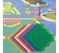 Dalles de Sol Sportives, épaisseur 1/2 Pouce, Dalles de Sol emboîtables et imperméables pour Une Utilisation intérieure et extérieure, adaptées aux terrains de Basketball, aux Courts de Tenn