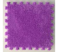 Dalles de Tapis Dalles de Moquette EVA Découpables 30x30cm pour Chambre Salle de Jeux Salon Créer Une Zone Sûre-Light Purple||12pcs