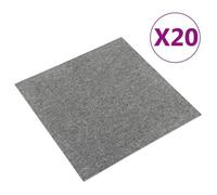 Vidaxl Dalles De Tapis De Sol 20 Pcs 5 M2 50x50 Cm Gris