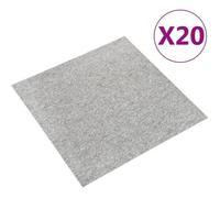 Vidaxl Dalles De Tapis De Sol 20 Pcs 5 M2 50x50 Cm Gris Clair